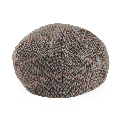 Gorra plana de tweed de Jaxon & James - Marrón-Gris