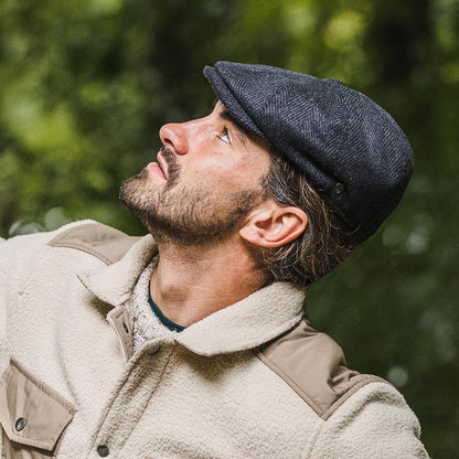 Gorra Newsboy de diseño de Espiga de Jaxon & James - Antracita