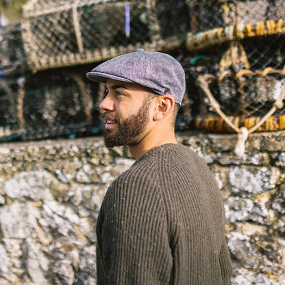 Gorra Newsboy Marl Tweed de Jaxon & James - Negro