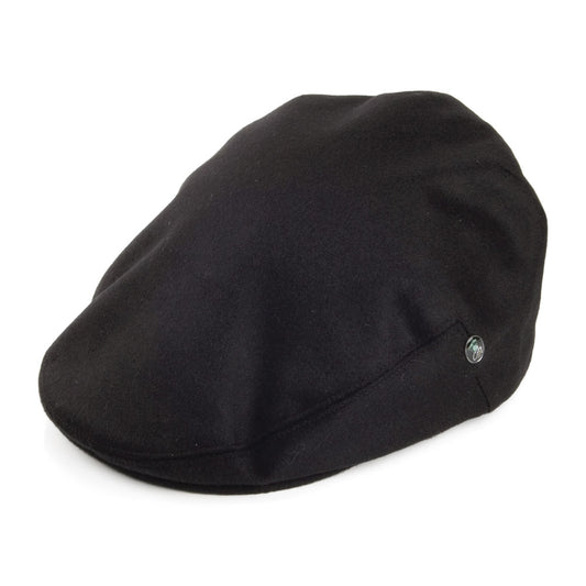 Gorra plana de lana Loden de City Sport - Negro