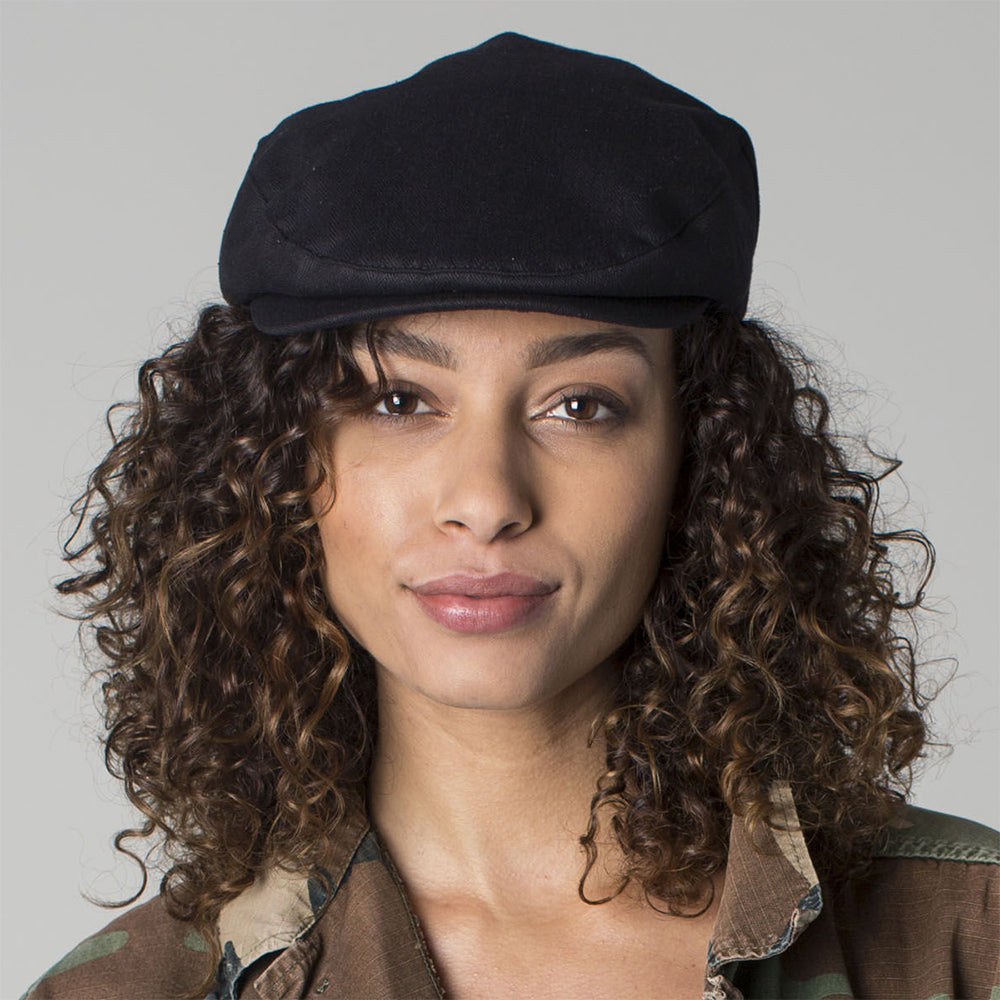 Gorra plana Classic Hooligan diseño de espiga de Brixton - Negro