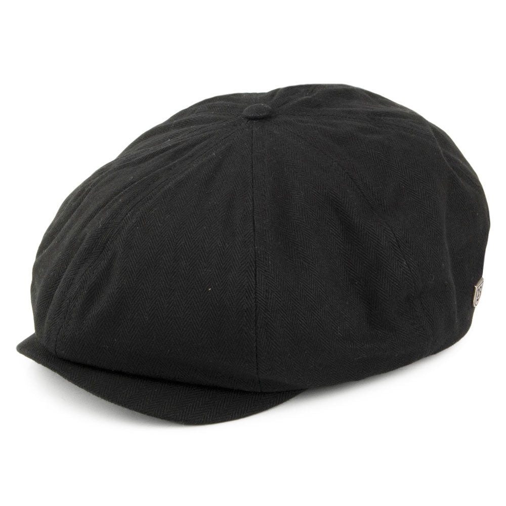 Gorra Newsboy Brood de Brixton - Negro Diseño Espiga