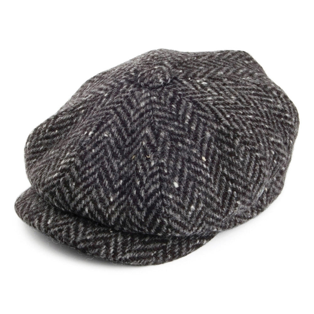 Gorra Newsboy Tweed Donegal diseño pata de gallo de City Sport - Gris