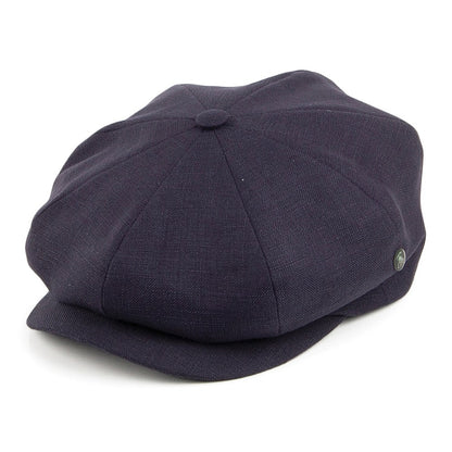Gorra Newsboy de lino de City Sport - Azul Marino
