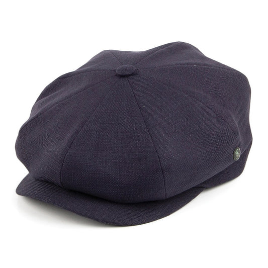 Gorra Newsboy de lino de City Sport - Azul Marino