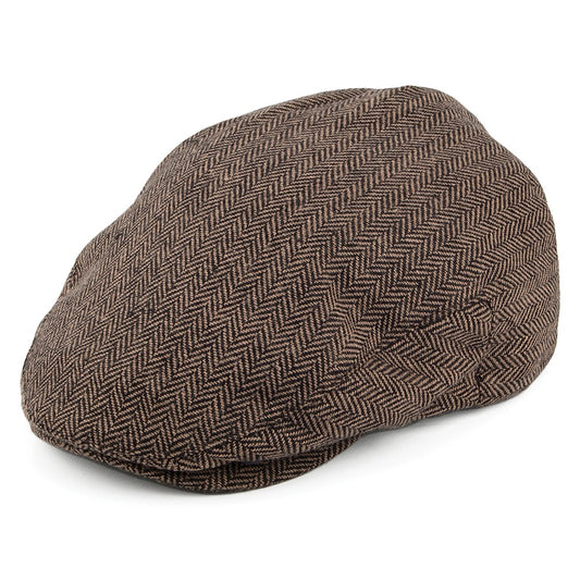 Gorra plana Classic Hooligan diseño de espiga de Brixton - Marrón-Kaki