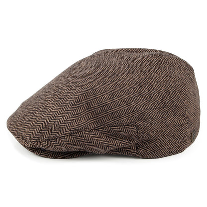 Gorra plana Classic Hooligan diseño de espiga de Brixton - Marrón-Kaki