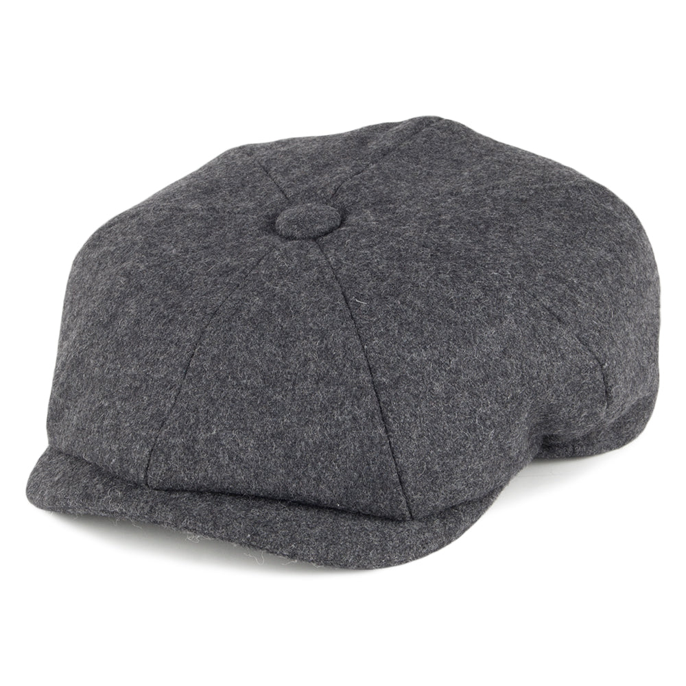 Gorra Newsboy de lana Melton de Christys - Gris