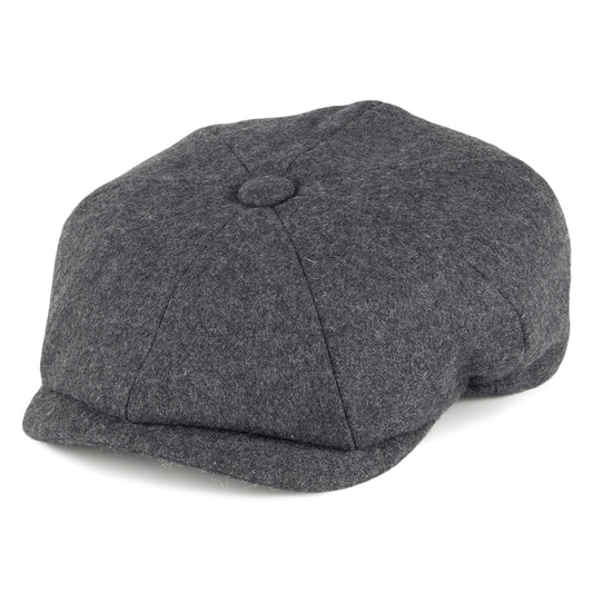Gorra Newsboy de lana Melton de Christys - Gris