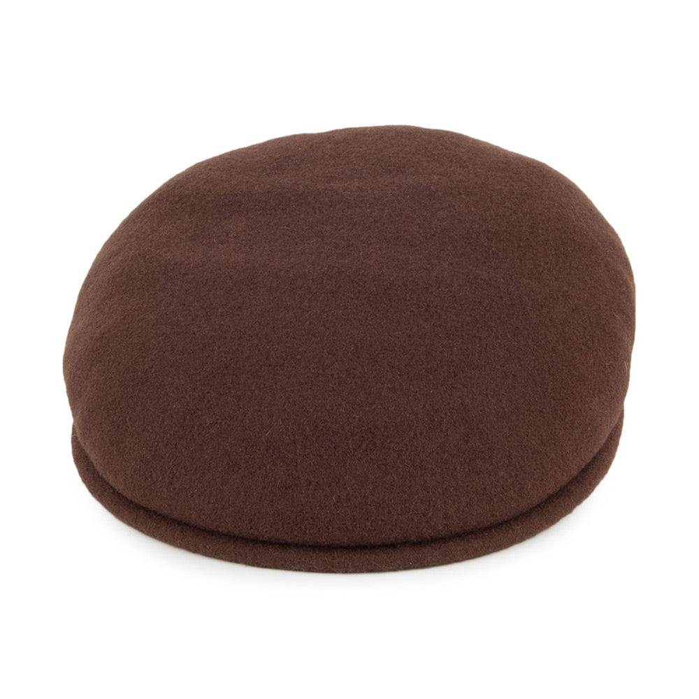 Gorra plana 504 de lana de Kangol - Tabaco