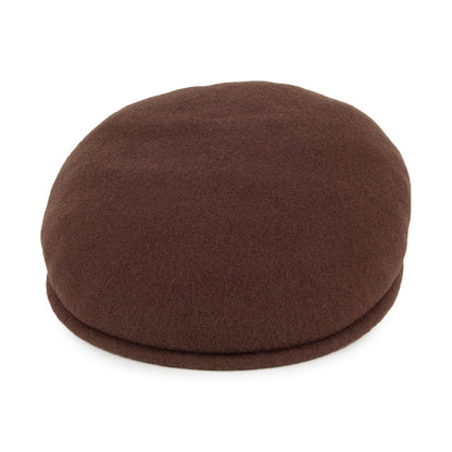 Gorra plana 504 de lana de Kangol - Tabaco