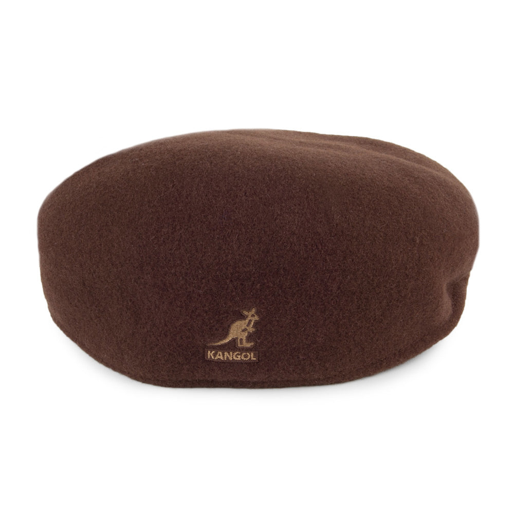 Gorra plana 504 de lana de Kangol - Tabaco
