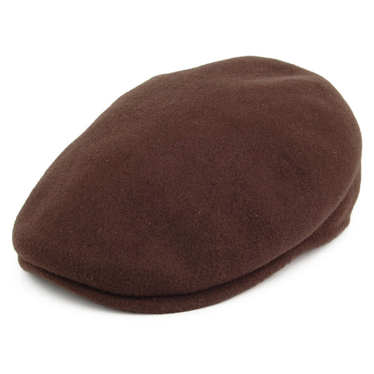 Gorra plana 504 de lana de Kangol - Tabaco