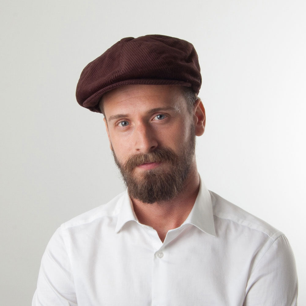 Gorra Newsboy de pana de Jaxon & James - Marrón