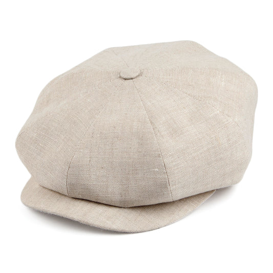 Gorra Newsboy de lino de City Sport - Avena