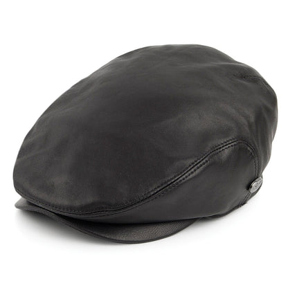 Gorra plana Stockton de piel de Bailey - Negro