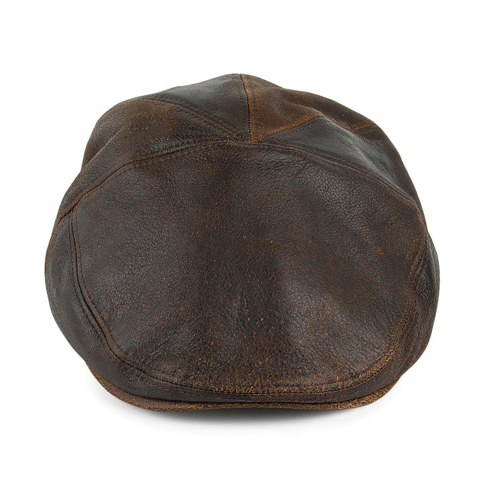 Gorra plana Taxten de piel de Bailey - Marrón