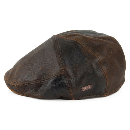 Gorra plana Taxten de piel de Bailey - Marrón