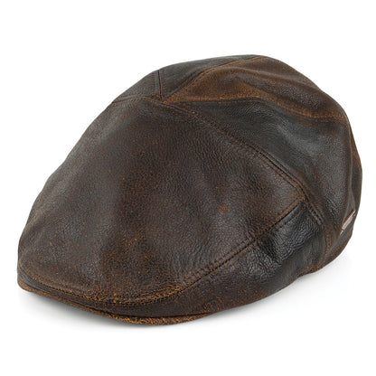 Gorra plana Taxten de piel de Bailey - Marrón