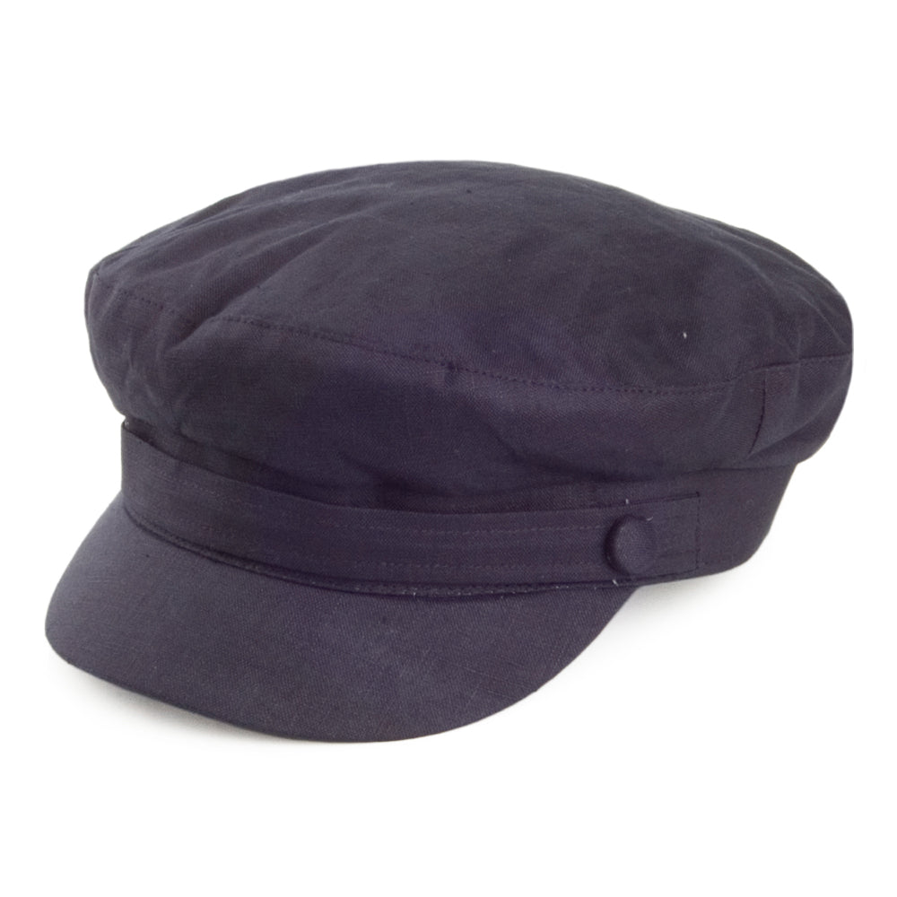 Gorra de pescador Mariner Classic de lino irlandés de Failsworth - Azul Marino