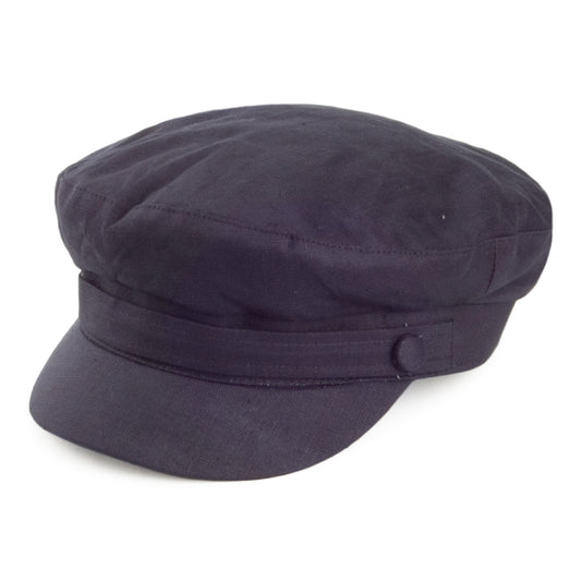 Gorra de pescador Mariner Classic de lino irlandés de Failsworth - Azul Marino