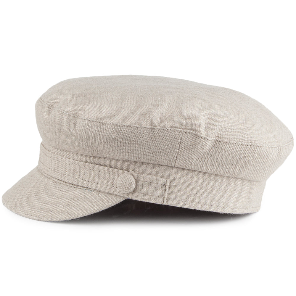 Gorra marinera de lino de Failsworth - Marrón Claro