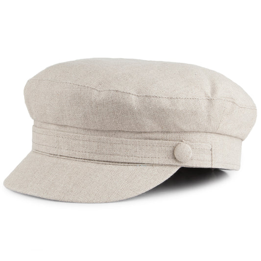 Gorra marinera de lino de Failsworth - Marrón Claro
