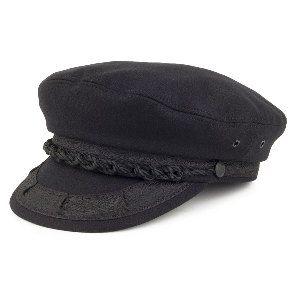 Gorra marinera griega de lana de Jaxon & James - Negro