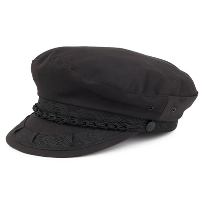 Gorra marinera griega clásica de algodón de Jaxon & James - Negro