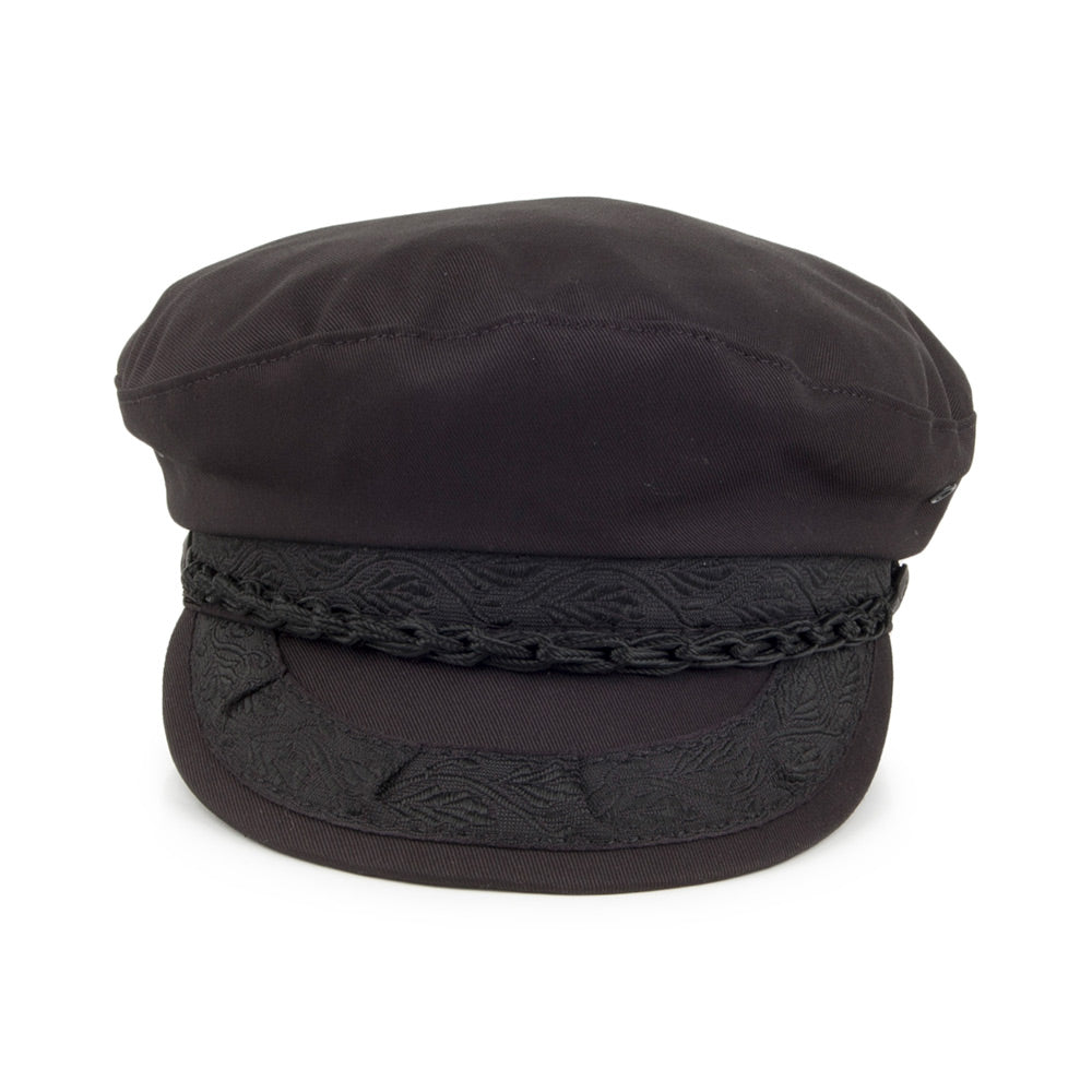Gorra marinera griega clásica de algodón de Jaxon & James - Negro