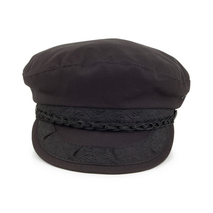Gorra marinera griega clásica de algodón de Jaxon & James - Negro