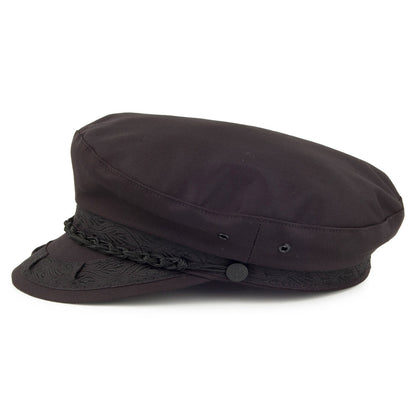 Gorra marinera griega clásica de algodón de Jaxon & James - Negro