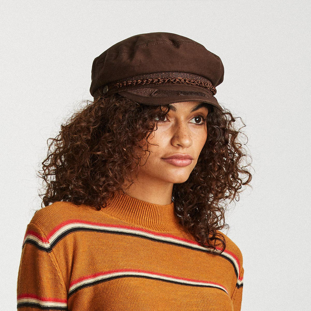 Gorra marinera Athens de Brixton - Marrón