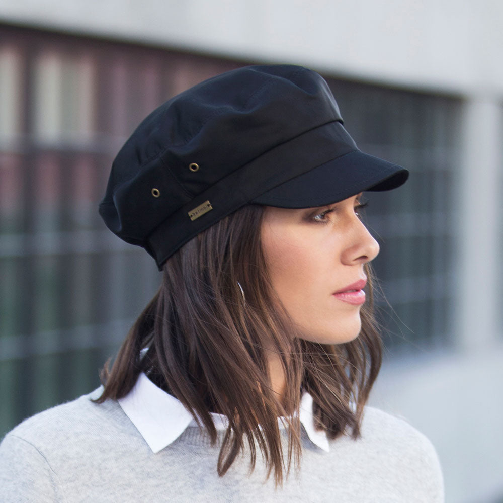 Gorra de pescador Lieutenant resistente al agua de Betmar - Negro