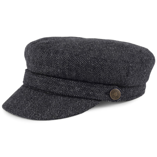 Gorra marinera diseño de espiga Country Tweed de Christys - Antracita