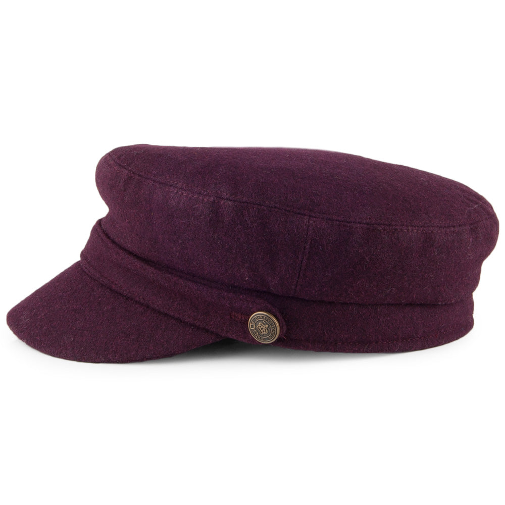 Gorra marinera de Melton de Christys - Granate