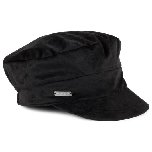 Gorra marinera de terciopelo de Seeberger - Negro