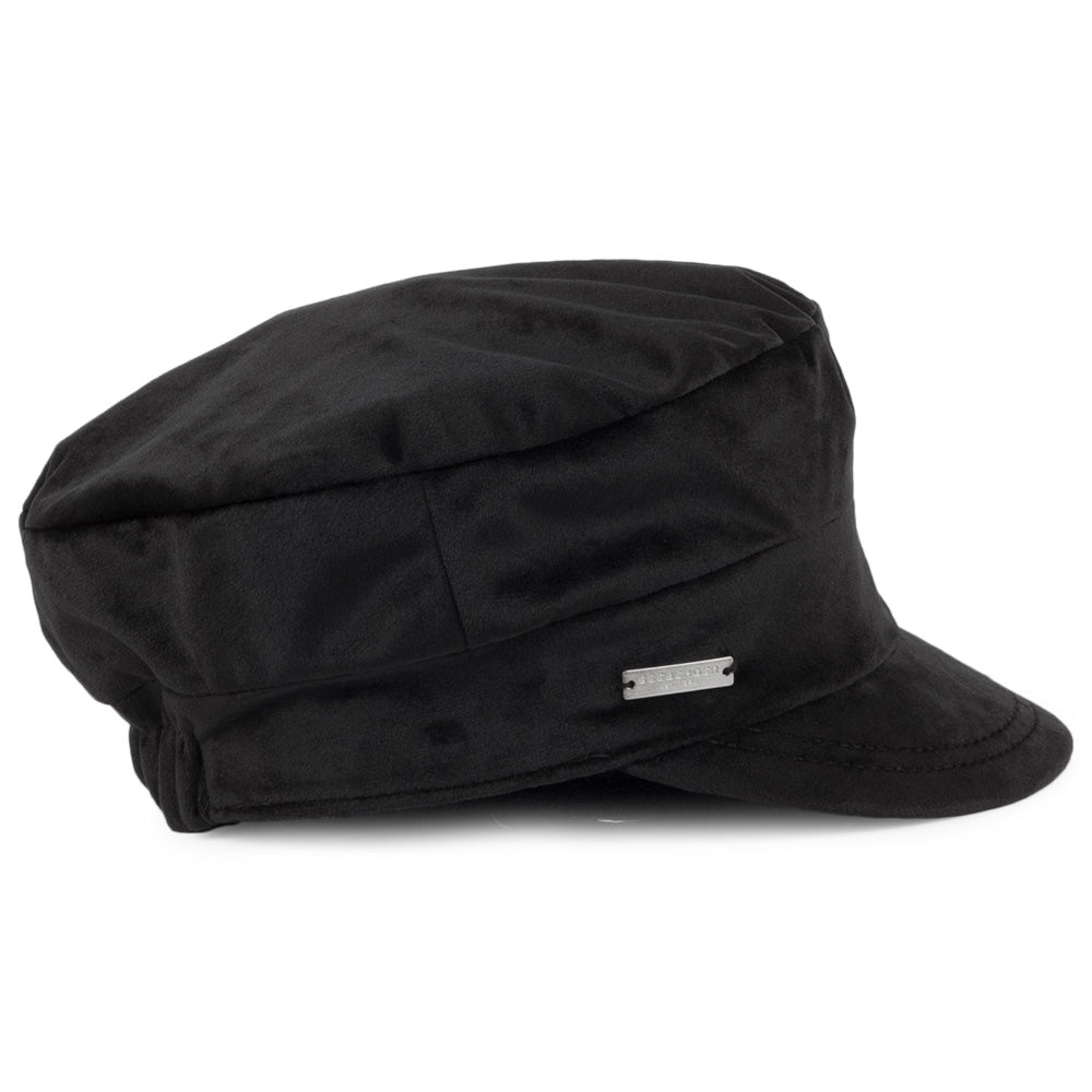 Gorra marinera de terciopelo de Seeberger - Negro