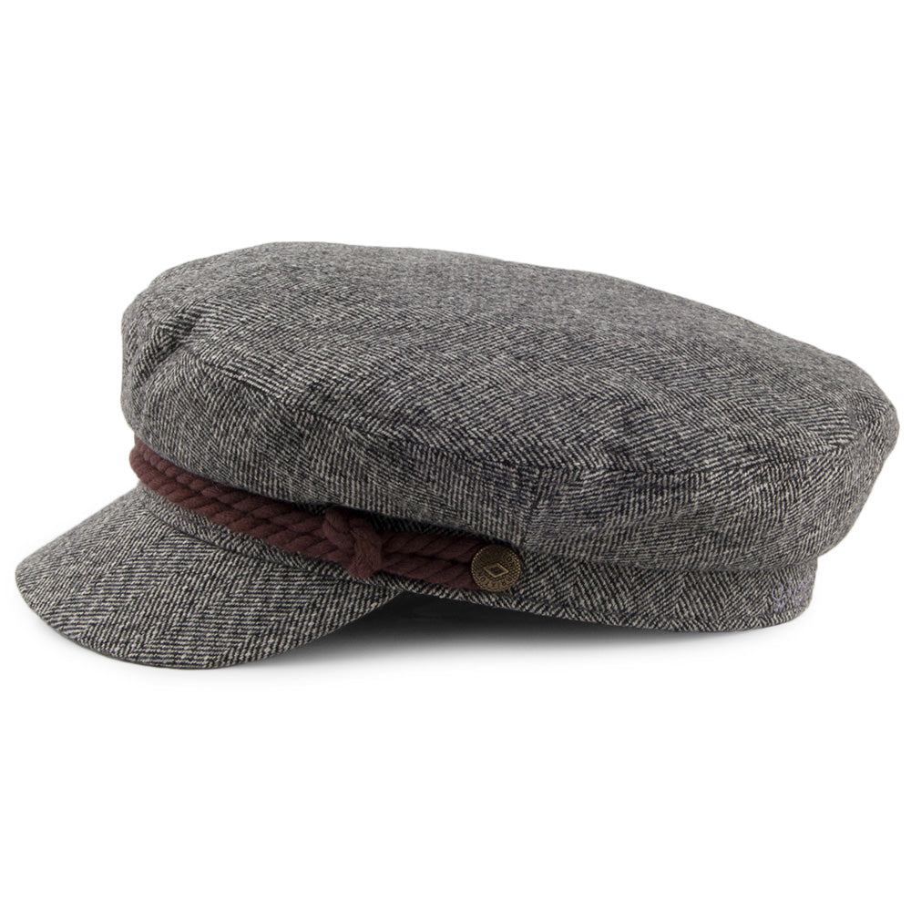 Gorra marinera diseño de espiga de Brixton - Gris-Crema