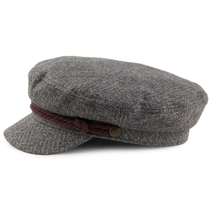 Gorra marinera diseño de espiga de Brixton - Gris-Crema