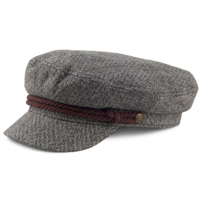 Gorra marinera diseño de espiga de Brixton - Gris-Crema
