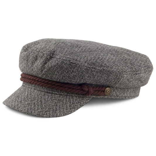 Gorra marinera diseño de espiga de Brixton - Gris-Crema