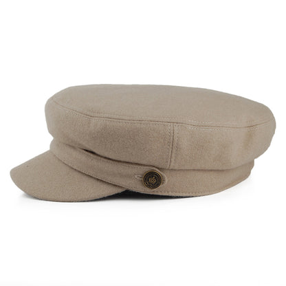 Gorra marinera Joshua Ellis de lana satinada de Christys - Visón