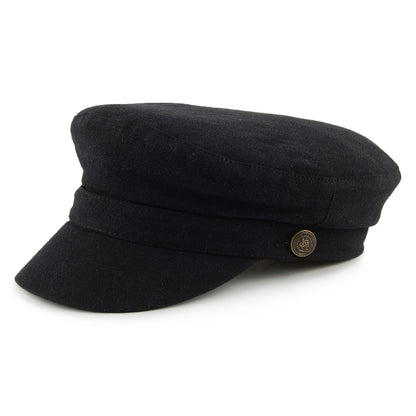 Gorra marinera Paddington de lino grueso de Christys - Negro