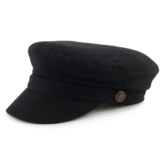 Gorra marinera Paddington de lino grueso de Christys - Negro