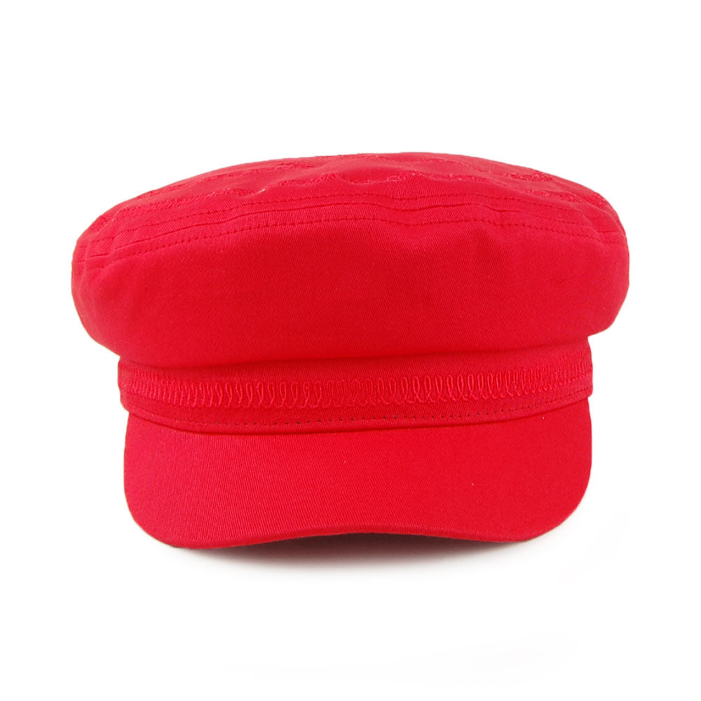 Gorra marinera con corazón bordado de Brixton - Rojo