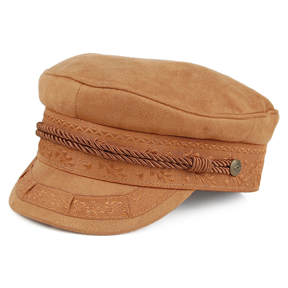 Gorra marinera Albany de Gamuza sintética de Brixton - Beige Arena