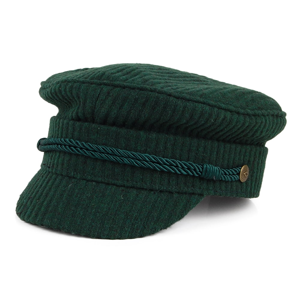 Gorra marinera Albany de canalé de Brixton - Verde Esmeralda