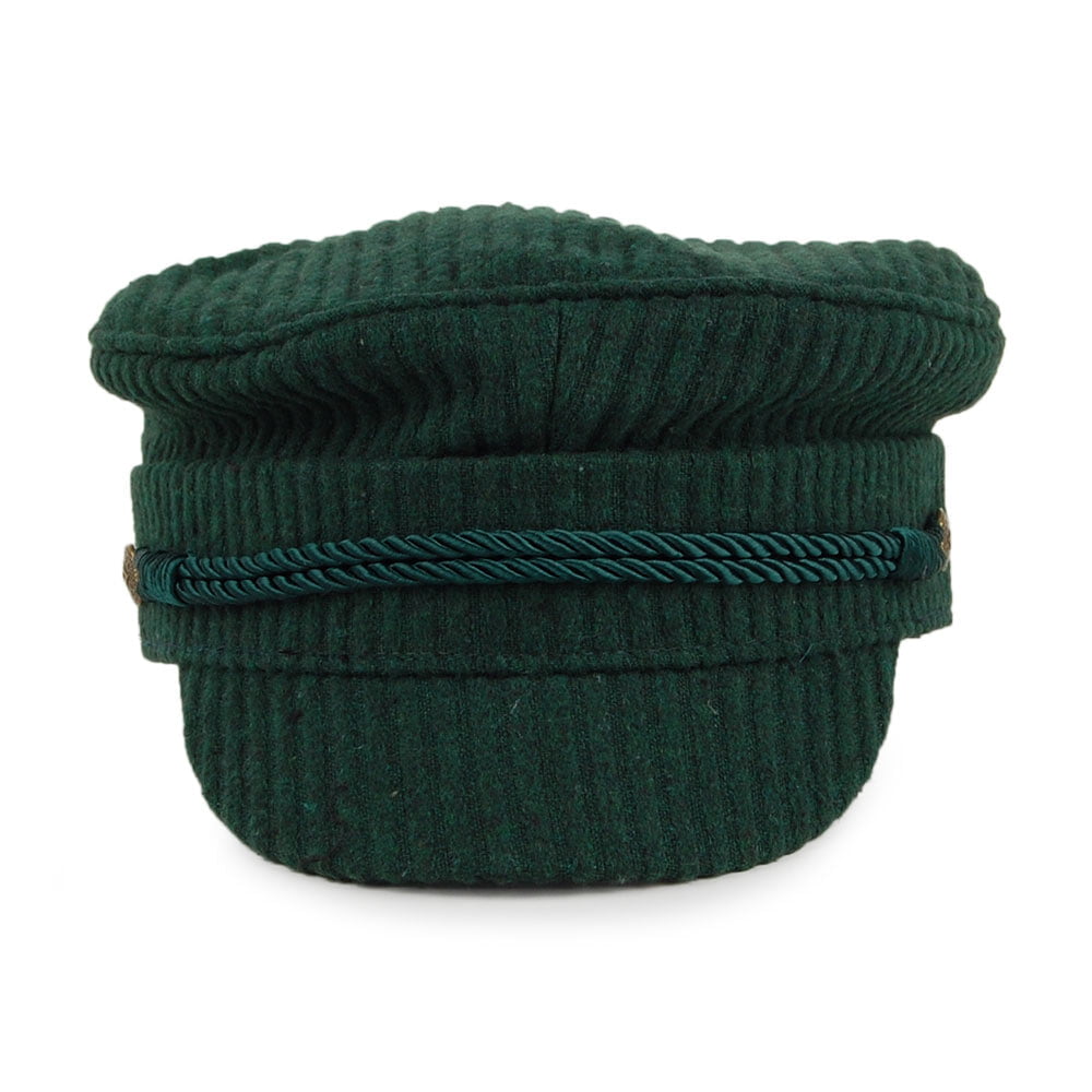 Gorra marinera Albany de canalé de Brixton - Verde Esmeralda