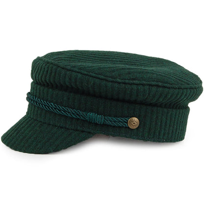 Gorra marinera Albany de canalé de Brixton - Verde Esmeralda